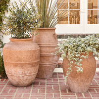 Grand pot de fleurs en fibre de verre, jardinière géante pour balcon, urnes à fleurs géantes pour l'intérieur de la maison et la décoration d'hôtel