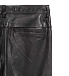 Elegant <b>Men</b> <b>Leather</b> <b>Pants</b> Soft <b>Leather</b> Slim Fit Vintage Style Streetwear and Motorcycle Biker Trousers Breathable - Product Image 4