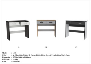 Escritorio de oficina 1305 de alta calidad superventas, muebles de aglomerado de diseño contemporáneo Simple, Panel de madera de Malasia para oficina - Product Image 6