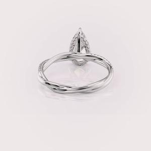 Anillo de Diamante Cultivado en Laboratorio con Certificación IGI, Engaste Micro Pavé, Bañado en Rodio, Plata de Ley 925, para Compromiso o Boda - Product Image 4