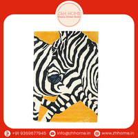 Meistverkaufter Luxuriöser Moderner Tierdruck Zebra-Teppich - Handgetufteter Woll-Teppich Rutschfest Haustierfreundlich für Wohnzimmer