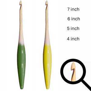 Découvrez le plaisir du crochet avec un crochet en bois lisse qui glisse le fil sans effort pour de belles créations faites à la main. - Product Image 3