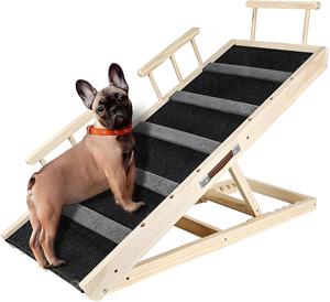 Verstellbare tragbare Haustier bett rampe aus Holz für kleine Hunde Kofferraum-Hunde treppen möbel