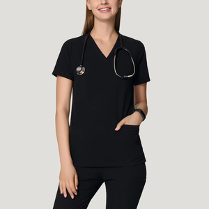 Ensembles bleu royal Ensemble de gommage unisexe à cordon Vêtements de travail pour personnel infirmier Chemise et pantalon d'hôpital Uniforme OEM disponible - Product Image 4