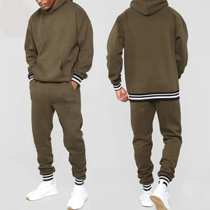 Haute qualité hommes vestes coton survêtement poids lourd hiver Streetwear pull survêtement pour hommes solide noir blanc rayé - Product Image 6