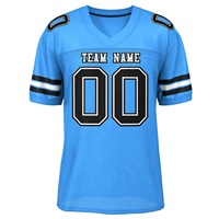 Maillots de football américain de haute qualité à prix de gros, respirants, antibactériens, séchage rapide, manches courtes, 100% polyester, OEM