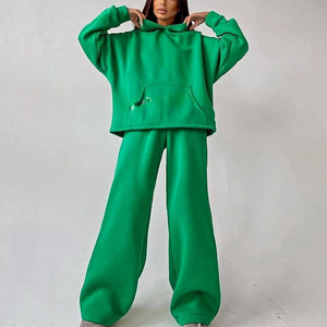 Elegante sudadera de terciopelo para mujer con chaqueta con cremallera completa y pantalones relajados, perfecto para un viaje de salón informal, moda y comodidad - Product Image 6