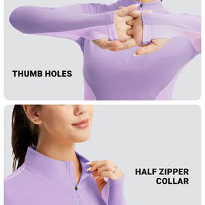 Couche de base de haute qualité pour femmes, tissu extensible, manches longues, logo personnalisé, tissu doux au toucher, chemise de base pour l'équitation, couche de base pour femmes - Product Image 4