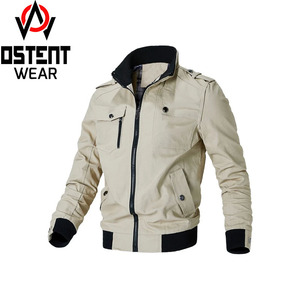 Wholesale Custom Made High Quality Polyester Bomber <b>Jacket</b> Winter Men Women Stand Collar High Street Style Outdoor <b>Canvas</b> <b>Jacket</b> - Product Image 1