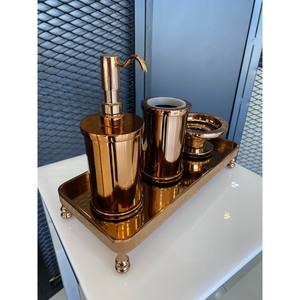 Plateau sur pied en laiton massif, écologique, fait à la main, durable, plateau de luxe pour la cuisine et la salle de bain, pour la maison et l'hôtel - Product Image 1