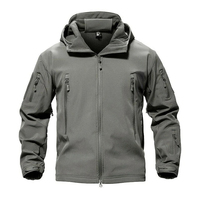 Vestes coupe-vent softshell d'hiver pour hommes en gros, 100 % polyester, imperméables, respirantes, col montant, fermeture frontale