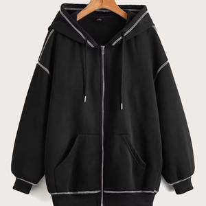 Sweat à capuche en molleton respirant pour femmes, coupe ample, tenues décontractées, pull d'entraînement athlétique avec poche, sweats à capuche anti-boulochage - Product Image 5