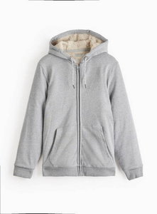 Sudaderas con capucha de algodón 400GSM gruesas de la mejor calidad, logotipo personalizado, Sudadera con capucha de gran tamaño con cremallera completa para hombre en blanco, exportación desde Pakistán - Product Image 3