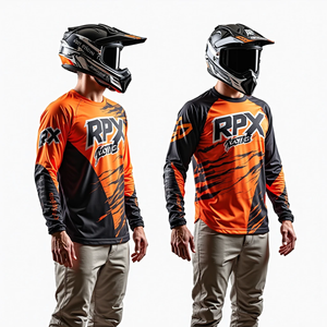 เสื้อแข่งมอเตอร์ครอสแบบสั่งทำพิเศษ เสื้อแข่งแบบซับลิเมชั่นสำหรับผู้ชาย ขายส่ง เสื้อแข่งแขนยาว เสื้อแข่งรถมอเตอร์ไซค์และรถยนต์ - Product Image 1