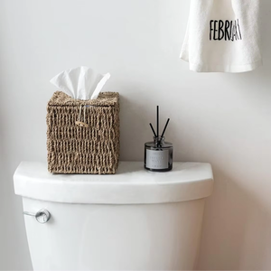 Support de boîte à mouchoirs en jonc de mer avec couvercle Vaisselle Ustensiles de cuisine Écologiquement et sans danger pour la santé Produits vietnamiens en gros. - Product Image 1