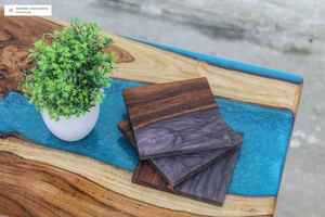 Walnut coasters Premium Maple, Walnut, Wood Coasters, Coffee Coasters, <b>Beer</b> Coasters Round wooden coasters - Product Image 4