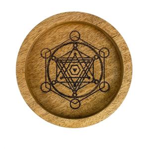 Assiette à dîner en bois rustique fêtes de mariage chargeur de service avec corne amour mangue planche en bois plats et assiettes sûrs - Product Image 2