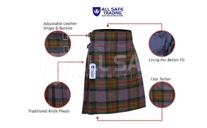 Recién llegado, tradicional, ligero, sólido, resistente a la decoloración, ajuste ergonómico, falda escocesa de baile Highland, ropa Europea suave - Product Image 6