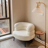 Fauteuil d'Appoint Moderne en Velours pour Salon, Mobilier de Détente Confortable pour Usage à Domicile ou en Hôtellerie et Restauration