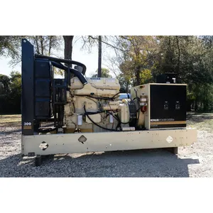 Groupe électrogène diesel industriel triphasé d'occasion 300 kW 480 V à châssis ouvert pour alimentation de secours commerciale - Product Image 1