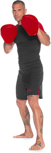Red Leather Boxing Mitts Full Finger Lace-up <b>Focus</b> <b>Pads</b> for Adults Training Gear - Product Image 4