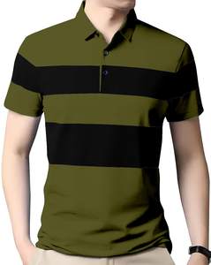 โรงงานขายส่งเสื้อโปโลผ้าฝ้ายโพลีเอสเตอร์ลายลําลองโลโก้ที่กําหนดเองบวกขนาดเสื้อโปโลลายสําหรับผู้ชาย - Product Image 3