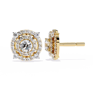 Brilliant 18K <b>Gold</b> <b>Earring</b> with Lab-Grown Diamond Premium Diamond <b>Earrings</b> - Product Image 3