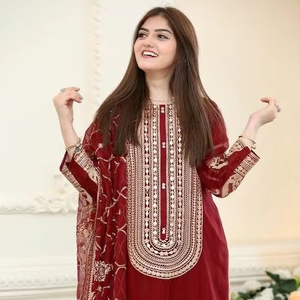 NOUVEAU DESIGNER FÊTE WEAR HEAVY CHINE STITCH TOP -PENT AVEC DUPATTA - Product Image 1