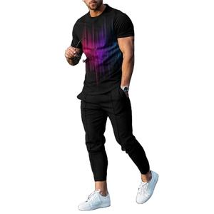 ผู้ชายTracksuits Breathable Tเสื้อสบายๆ 3Dพิมพ์ชายOคอเสื้อยืดStreetชุดกีฬาฤดูร้อนเสื้อผ้าผู้ชาย - Product Image 1