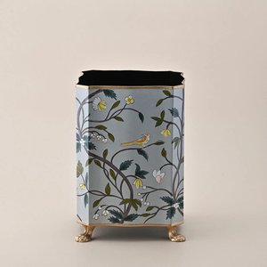 Great quality in reasonable price Metal Hand Painted Waste <b>Bin</b> Decorative Indoor Livingroom Bedroom Home Accent - Product Image 3