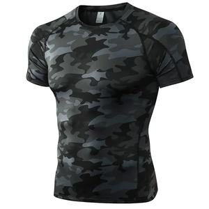 Chemises de compression pour hommes Chemise d'entraînement à manches courtes pour la course à pied Athletic fitness Gym Personnalisation OEM - Product Image 4