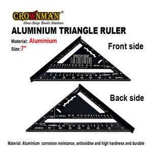 Ferramentas de Medição CROWNMAN em Liga de Alumínio, Placa Triangular Ajustável de Ângulo de 90 Graus, Régua de Carpintaria - Product Image 2