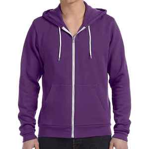 เสื้อขนแกะมีฮู้ดแบบซิปหนาสำหรับผู้ชาย380ก. ระบายอากาศได้ดีเป็นมิตรกับสิ่งแวดล้อมมีกระเป๋าจิงโจ้แบบแยกช่องเปิด - Product Image 3