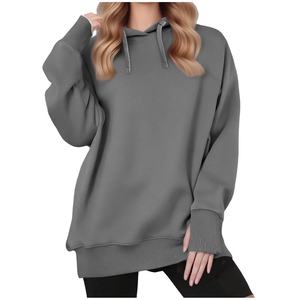 Sudaderas con Capucha Extra Grandes de Alta Calidad para Mujer, Otoño Invierno, Gruesas, con Impresión de Logotipo Personalizado, Estilo Casual Holgado - Product Image 3