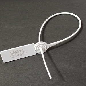 Joint d'emballage en polypropylène à déchirure inviolable élevé sécurité des codes à barres en acier certifié ISO joint en plastique à verrouillage serré - Product Image 5