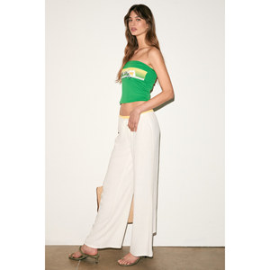 ETHIQUET TIRAE Top bustier ajustado sin tirantes con estampado frontal para mujer - Product Image 5