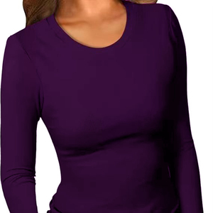Sólido Transpirable Anti-Pilling Poliéster para 100% Excelente Calidad Manga Larga Ropa Casual Slim Fit Impreso Liso - Product Image 1