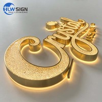 Enseigne lumineuse diamantée IP65 résistante aux intempéries, lettres dorées, signalétique commerciale pour salon de manucure, studio de beauté, enseigne de magasin