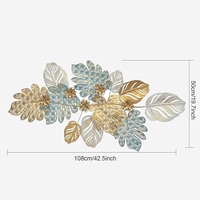 Magnifique sculpture murale suspendue en métal moderne à motif de feuille de Ginkgo, faite à la main, décoration d'intérieur, anniversaire de mariage, Pâques, Diwali
