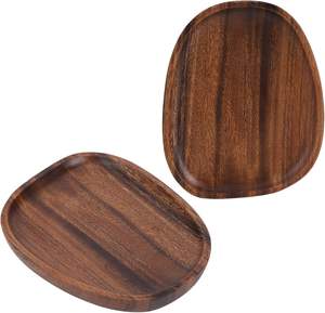 Assiette carrée en bois personnalisée faite à la main, design unique, quantité en vrac écologique pour plateau de service - Product Image 6