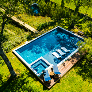 Parc aquatique pour adultes, grand parc aquatique extérieur, piscine en fibre de verre enterrée de grande taille, piscine spa extérieure - Product Image 3