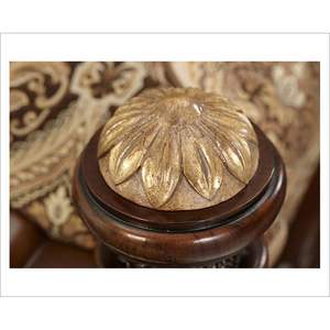 Victorian <b>Bed</b> Wood Brown Carved Wooden <b>Bed</b> <b>Frame</b> Indonesia Classic Furniture Manufacturer Furniture for Residential Bedroom use - Product Image 3