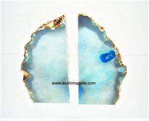 Serre-livres décoratifs en Agate géode, serre-livres pour le bureau et la maison, pierres naturelles, artisanat en cristal, pierres Reiki, minéraux, serre-livres, vente en gros - Product Image 1