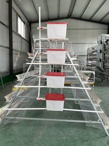 Gabbie per Galline Ovaiole con Capacità di <span class=keywords><strong>2000</strong></span> Polli, Acciaio Zincato a Caldo, Lunga Durata, Nuova Attrezzatura Manuale per l'Allevamento di Polli - Product Image 4