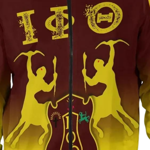 Veste grecque en satin Iota Phi Theta 1963, brodée, veste universitaire, bomber pour hommes, vêtements d'extérieur universitaires - Product Image 5