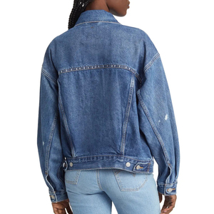2025 Latest Style Customized Women's <b>Denim</b> <b>Jackets</b> for Autumn Breathable Cotton-Filled for Outdoor & Casual Wear OEM - Product Image 5