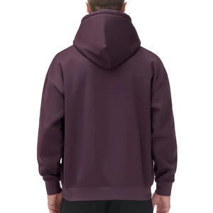 Wholesale 100% Cotton <b>Pullover</b> <b>Mens</b> Hoodie Custom Oversized Breathable Heavyweight Terry Fabric Puff Plus Size Options 3D - Product Image 5