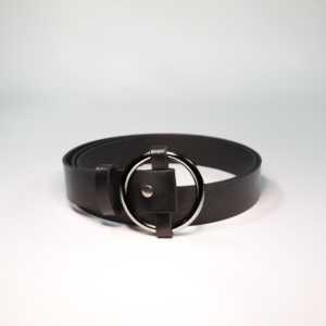 Cinturón casual básico para mujer con hebilla de anillo de acero - Product Image 1