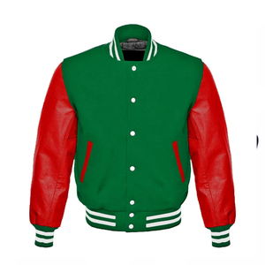 Letterman Varsity chaquetas para hombres mujeres High Street University deportes bordado piel de vaca CollegeBaseballjacket para hombres - Product Image 4