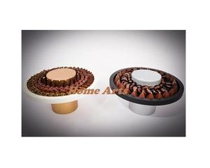 Ensemble de 2 bols à chocolats en métal avec support Vaisselle de la plus grande qualité Dates Bol à chocolat avec support en Inde - Product Image 1